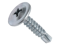 Juego De 100 Parafusos Autoperforantes Ø4.2x19mm Cabeça Redonda Galvanizados De Aço Para Chapas E Canaletas Prata