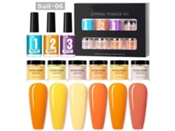 Set De Polvo De Inmersión Para Arte De Uñas Con Glitter Cristal Decorativo Diy