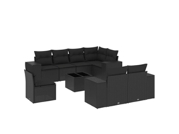 Garden Sofa Set, Garden Sofa Sets Vidaxl Preto Rattan / Vime (n/a)