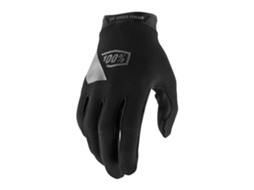 Luvas Unisexo 100PERCENT Ridecamp Preto para Ciclismo (XL)