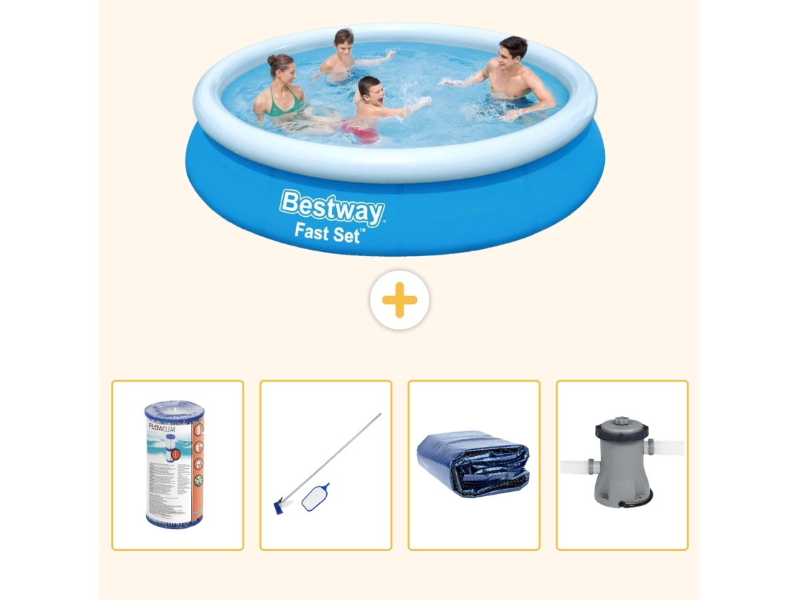 Bestway Piscina Bestway Fast Set Redonda - 366x76 Cm - 5-peças S20