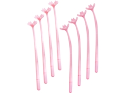 Conjunto De 8 Canetas Esferográficas Housoutil Com Estampa Flor