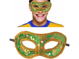 Máscara De Plástico Verde Ajustável E Protetora Para Homens.