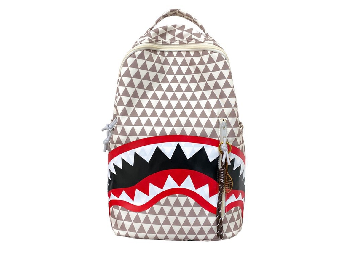 Mochila Casual Masculina, Bolsa Para Laptop Para Estudantes, Mochila Moderna Com Formato De "boca De Tubarão", Mochila Escolar De Grande Capacidade.