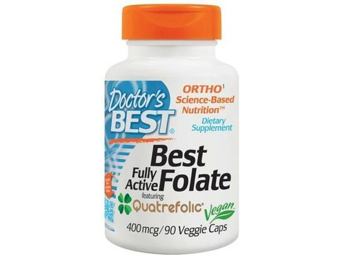 Suplemento Alimentar DOCTOR'S BEST Folato Totalmente Ativo Quatrefolic (90 cápsulas vegetais)