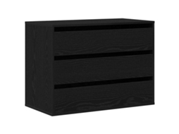 Gabinete de Gavetas Preto 80x41x58 cm Madeira Processada MAISON EXCLUSIVE