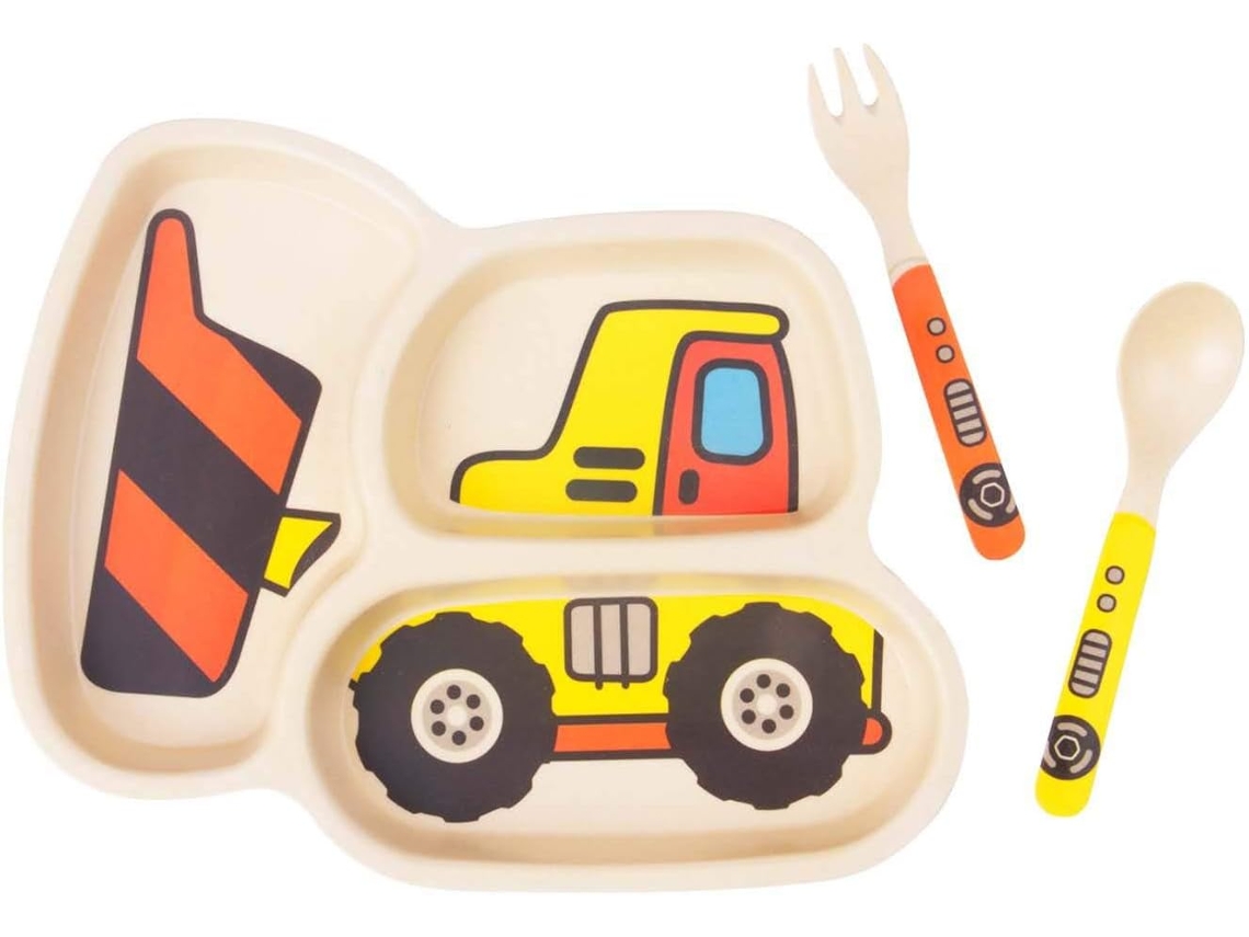 Conjunto de Pratos Pratos de Jantar Conjunto de Pratos para Alimentação Do Bebê Pratos Divididos À Prova de Derramamento Estilo 3 ZMDECQNA
