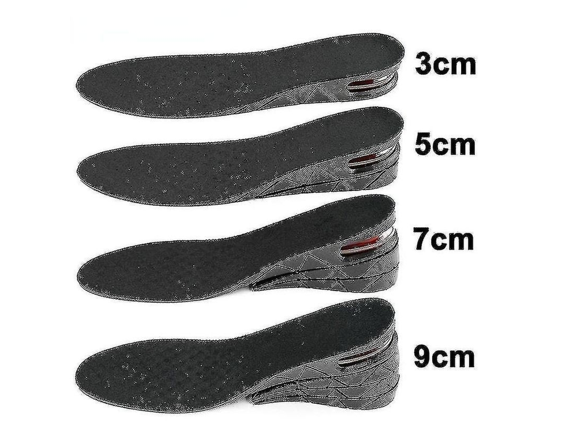 Insole Invisível Aumento de Altura 3 a 9 Cm Ajustável Suporte Confortável