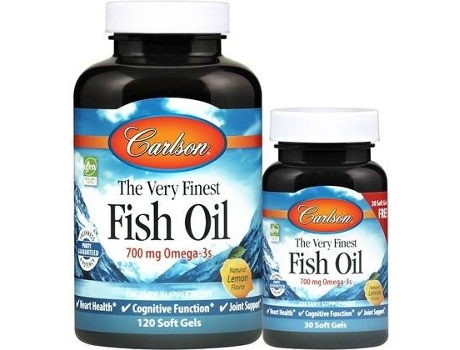 Suplemento Alimentar CARLSON LABS O Óleo De Peixe Mais Fino Laranja Natural De (120 + 30 cápsulas)