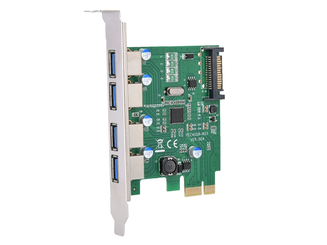 Placa Adaptadora Conversora Pci-e Para Usb3.0 Placa De Expansão Usb3.0 De 4 Portas Para Desktop