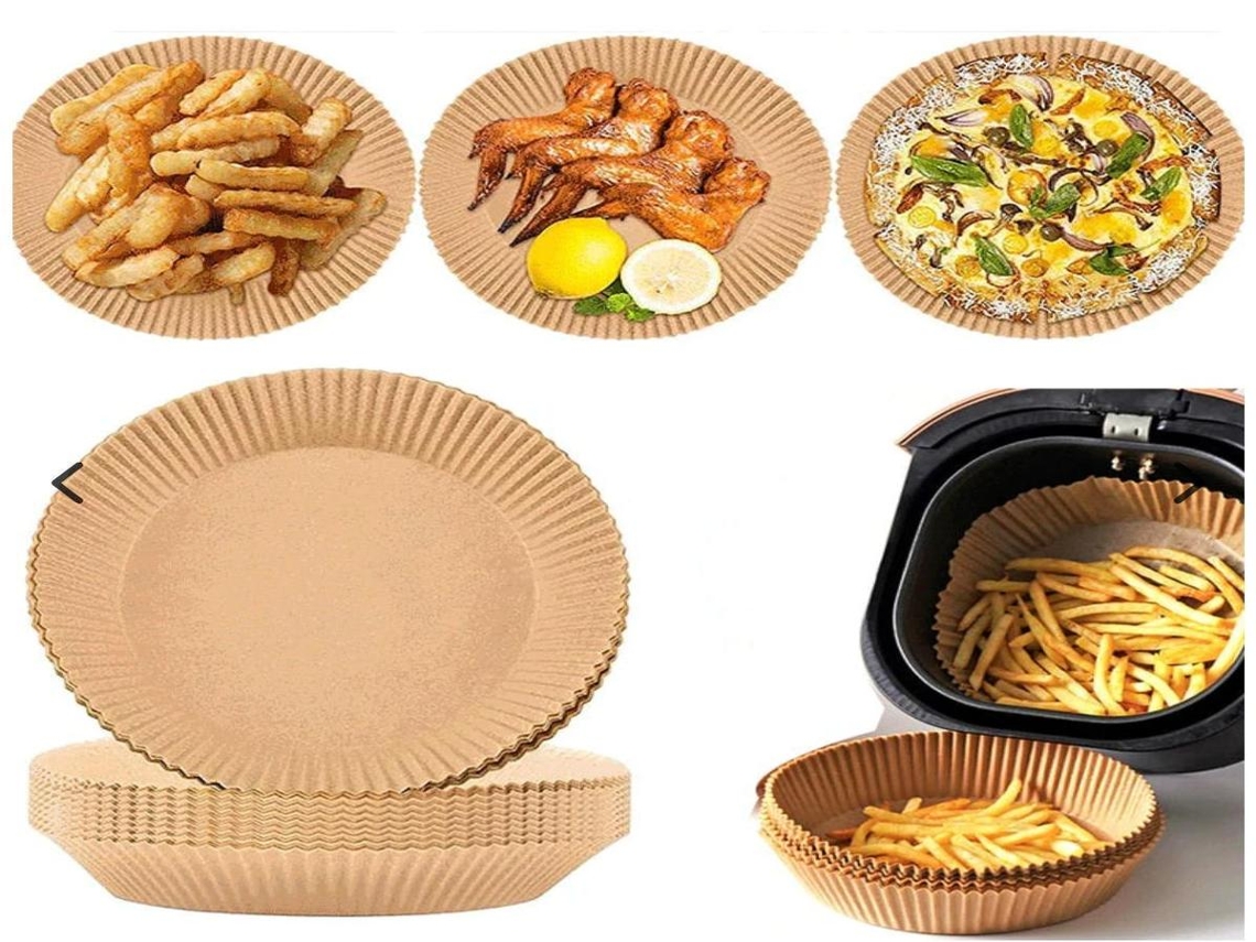 Papel Lurelia Para Fritadeira Air, 100 Unidades, 16 Cm, Descartável
