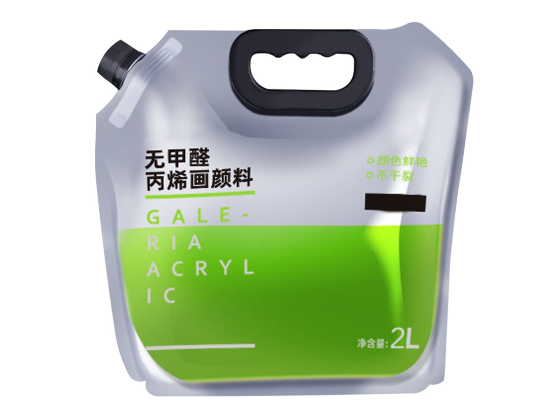 Pintura Acrílica Impermeável Protetora Solar De Grande Capacidade Portátil Multipropósito Verde Amarelo 2l (5.3lb)