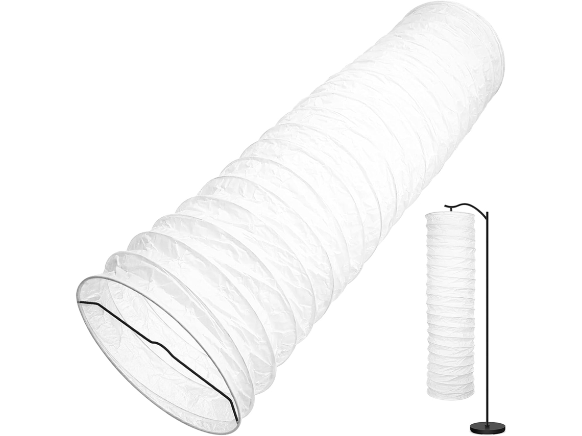 Luminária de Chão de Papel, Elegante, com Capa Protetora Dobrável, 95 Cm, Ideal para Sala de Estar, Hotel e Casa. SFUSHOS