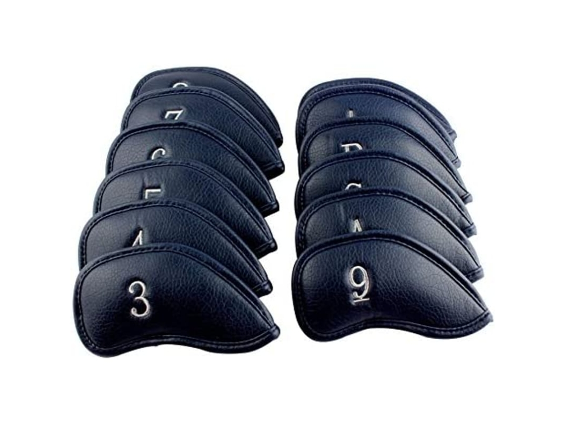 12 Capas De Ferro De Golfe Em Couro Conjunto Para Todas As Marcas Callaway Azul Royal