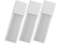 Conjunto De 3 Frascos Airless Recarregáveis De 50ml Em Aço Inoxidável E Polipropileno.