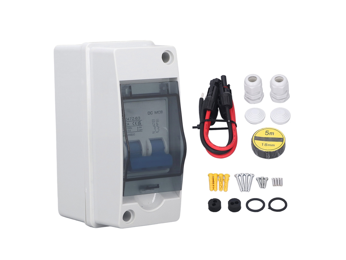 Interruptor de Circuito 1000v Cc 40a com Caixa Ip65 para Sistema Solar Fotovoltaico
