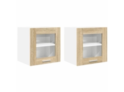 Conjunto de 2 Armários Suspensos Carvalho Sonoma MAISON EXCLUSIVE (40x31x40 cm)