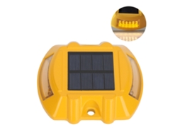 Luzes Solares para Doca IP68 Alumínio Sensor Automático LED 6V 1.8W Amarelo Jardim Pátio | S/MARCA