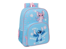 Mochila Escolar Lilo Stitch Happy (poliéster 300d azul claro)