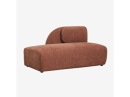 Sklum Módulo Divã Esquerdo Para Sofá Modular Em Chenille Coquette Poliéster Chenille Marrom Ferrugem