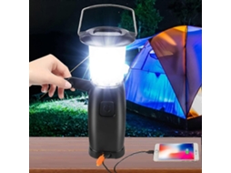 Luminária Solar De Manivela, Luz Led, Lâmpada Dínamo, Banco De Energia, 3 Modos De Brilho Olysi Shop