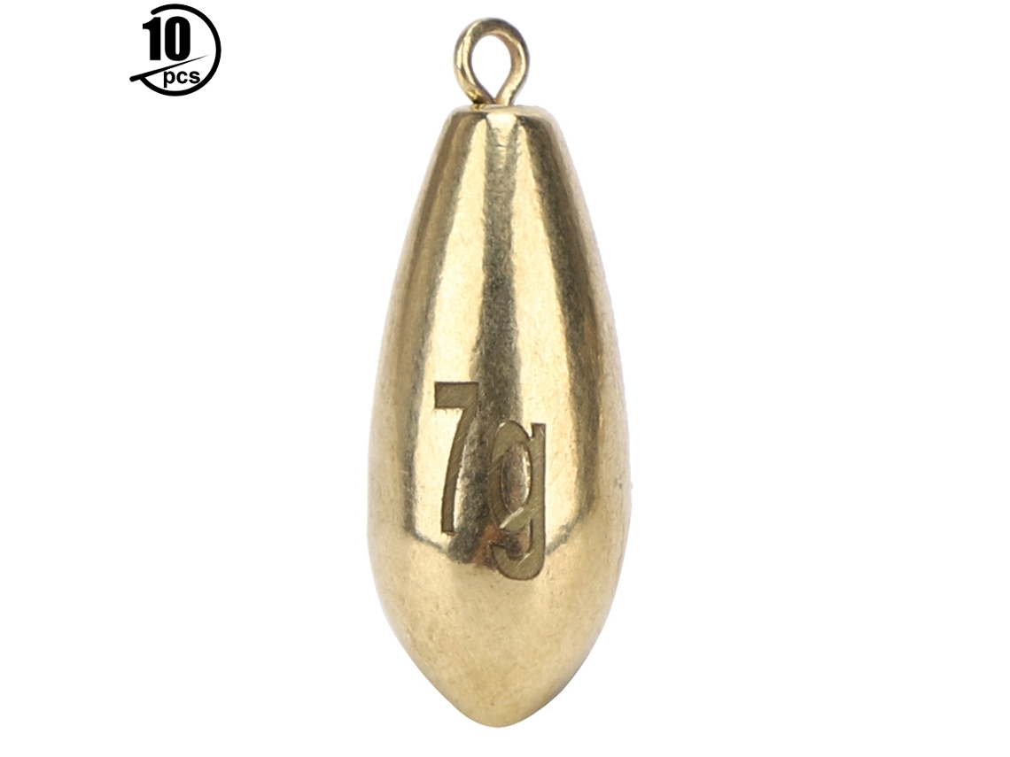 10pesos Pesca Sinker Reutilizável Ouro 7g