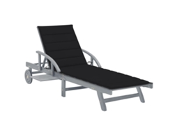 Sunlounger, Sunloungers Vidaxl Cinzeto Madeira De Acácia (n/a)