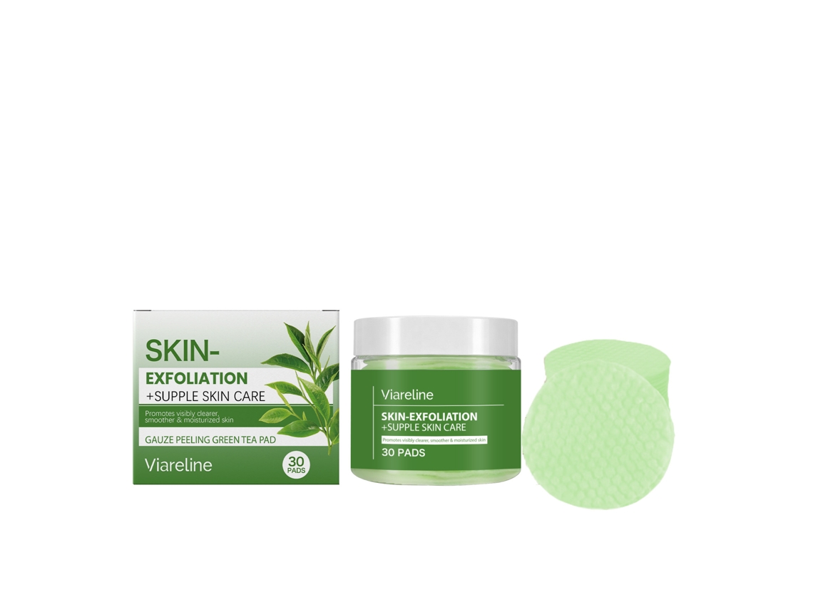 Discos Exfoliantes Algodão com Chá Verde