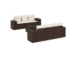 Garden Sofa Set, Garden Sofa Sets Vidaxl Marrom Rattan / Vime (n/a)