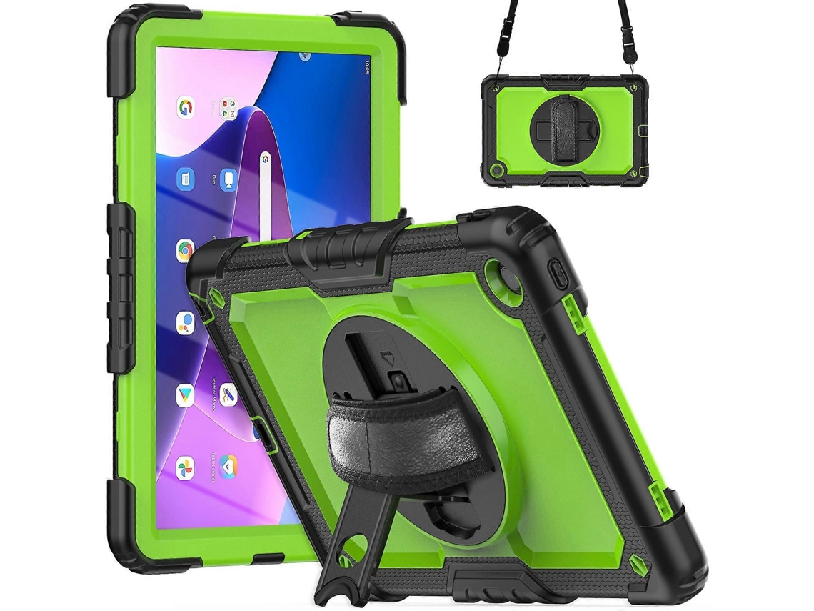 Capa Híbrida De Silicone Para Tablet Lenovo Tab M10 Plus 10.6 Gen 3ª E Lenovo Tab M8 4ª Geração Com Alça De Ombro.