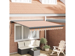 Vidaxl Toldo Retrátil Multicolor 350 X 250 Cm Lona E Alumínio
