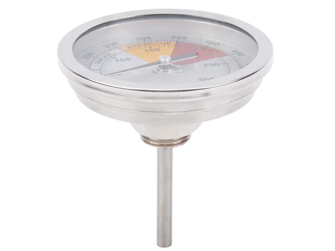 TERMÔMETRO DE CHURRASCO YURU, aço inox, 50-400°C, medidor de temperatura
