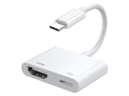 Adaptador Av Digital Usb C/tipo C para Hdmi + Usb C/tipo C 4k/60hz branco XIAOMOYU