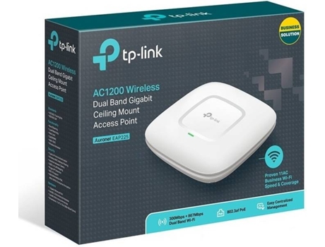 Ponto de Acesso TP-LINK AC1200 EAP225 — Dual Band | 300 Mbps + 867 Mbps