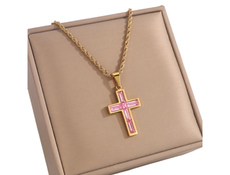 Colar De Cruz De Diamantes Em Aço Titânio, Que Não Desbota, Joalharia De Alta Qualidade Para Casais. Ciel Bleu