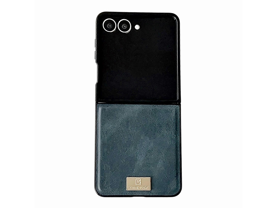 Capa De Celular Em Pu Com Textura Crazy Horse Para Samsung Galaxy Z Flip7 5g