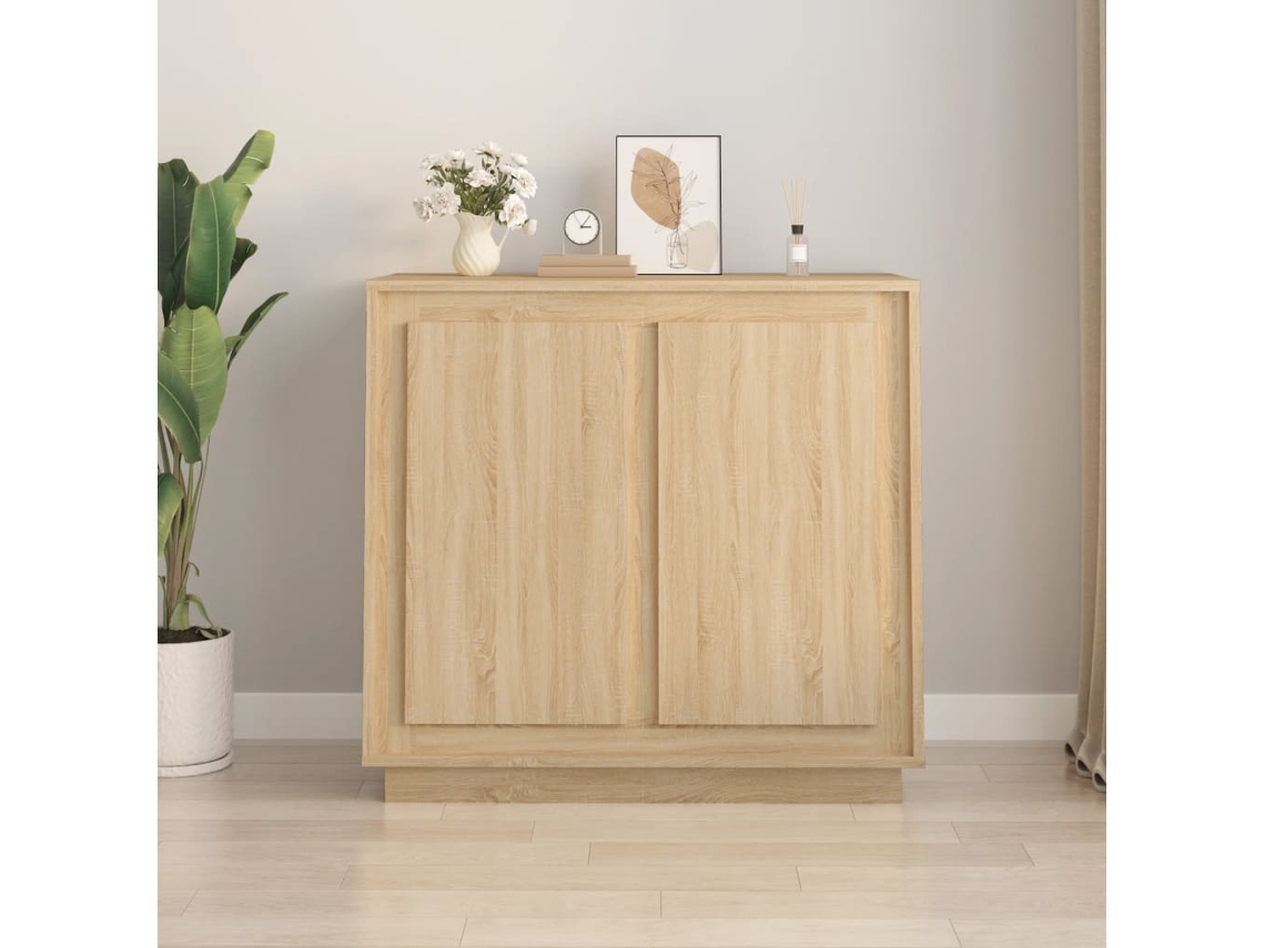 Vidaxl Aparador 80x34x75 Cm Derivados De Madeira Carvalho Sonoma
