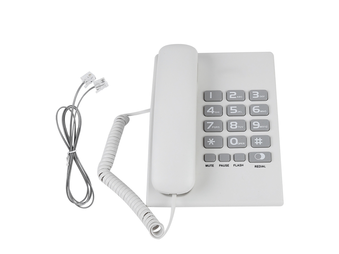 Speedy-telefone Fixo Com Fio Para Hotel E Casa Parede Mesa Office Telefone Sem Display Branco