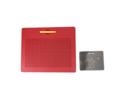 Quadro mágico de desenho ATS com 714 peças e lápis para crianças - Brinquedos Educativos (vermelho)