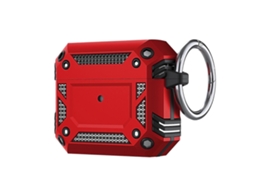 Capa Para Airpods 4 Em Tpu Híbrido Com Pc À Prova De Choque E Gancho.