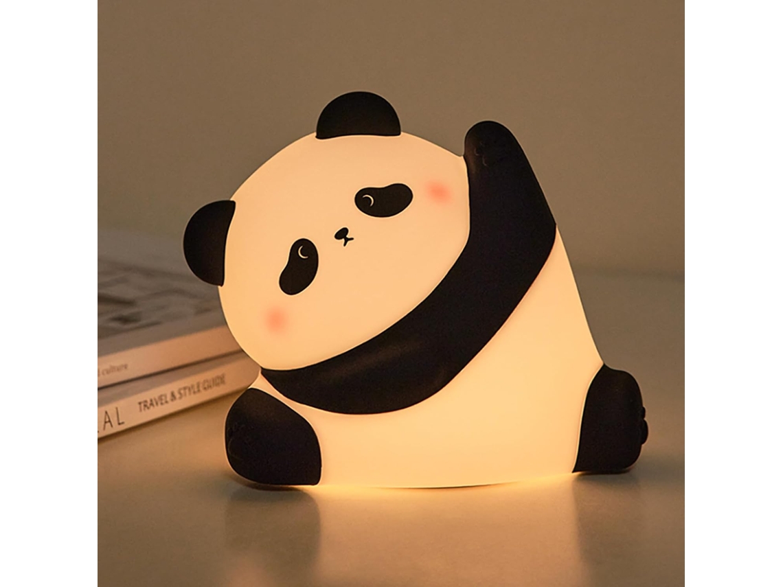 Luminária Noturna Infantil Panda Fofa, Silicone Ultramacio E Seguro
