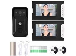 7 Polegadas Campainha De Interfone De Vídeo Colorido Com Fio De Um Para Dois (visão Noturna, Resistente A Intempéries)