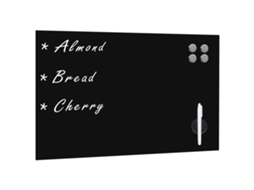 Vidaxl Quadro Negro Magnético Em Vidro Para Parede 60x40 Cm