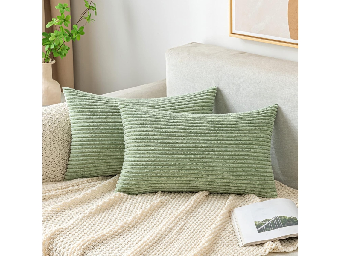 Capa de Almofada de Cordeiro, 30x50cm Verde Feijão ZYBLSSBB