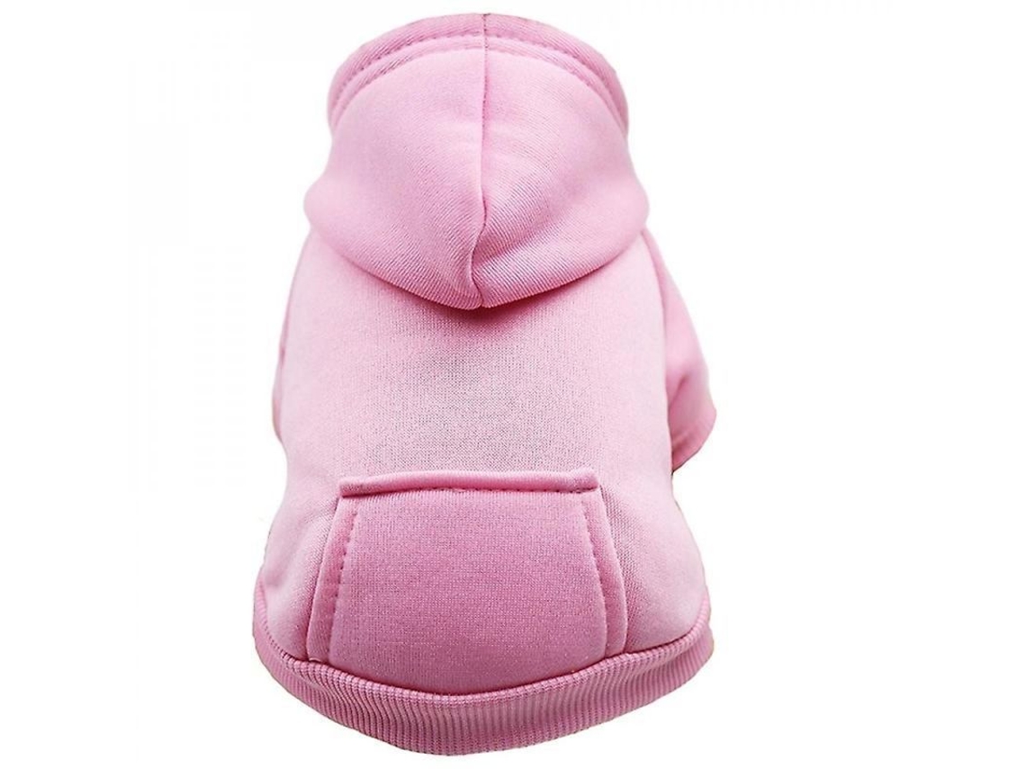 2026 sudadera com Capuz para Cães de Inverno Bulldog Chihuahua Roupa de Animal de Estimação 100% Algodão L Rosa