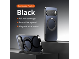 Capa Magnética Para Celular Com Proteção 360°capa Com Suporte Giratório, Cor Preto Obsidiana, Para Google Pixel 8