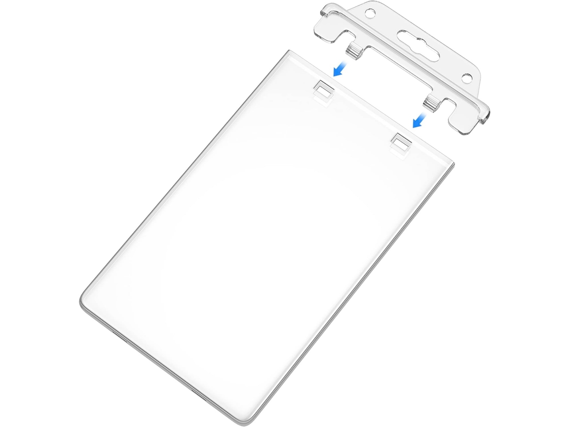 Conjunto de 2 suportes, Crachás transparente para cabos, suporte, Crachás de plástico rígido de Fallen One, permanente BRILVIBERA