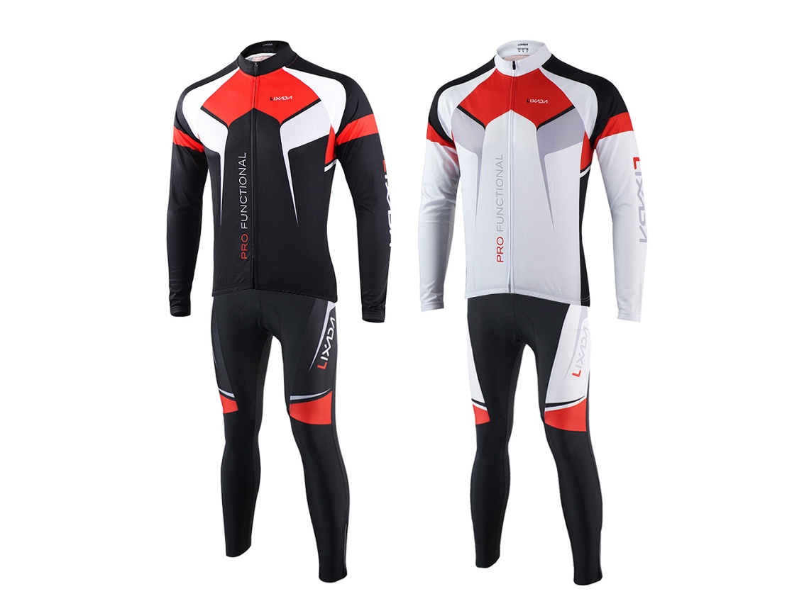 Conjunto de Roupa Business de Ciclismo Verão Outono para Homem com Jersey Manga Longa e Calças Respirável Quick dry