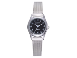 Relógio de Pulso Feminino Gaiety de Quartzo com Pulseira de Molde Casual Elegante Preto