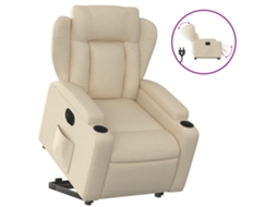 Electric Stand Up Recliner Chair, Electric Stand Up Recliner Chairs Vidaxl Creme Tecido